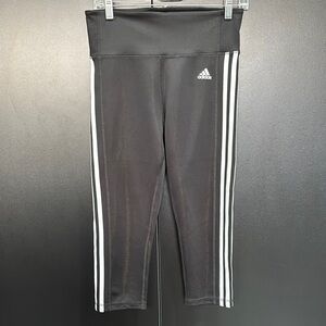 Adidas Climalite High Waist Crop, 3 stripe, key pocket, logo 12/14